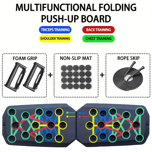 Push-Up Board Set Portable Multifunctional Push-Up Bar Foldable Fitness Equipment for Chest Abdomen Arms/Back Training