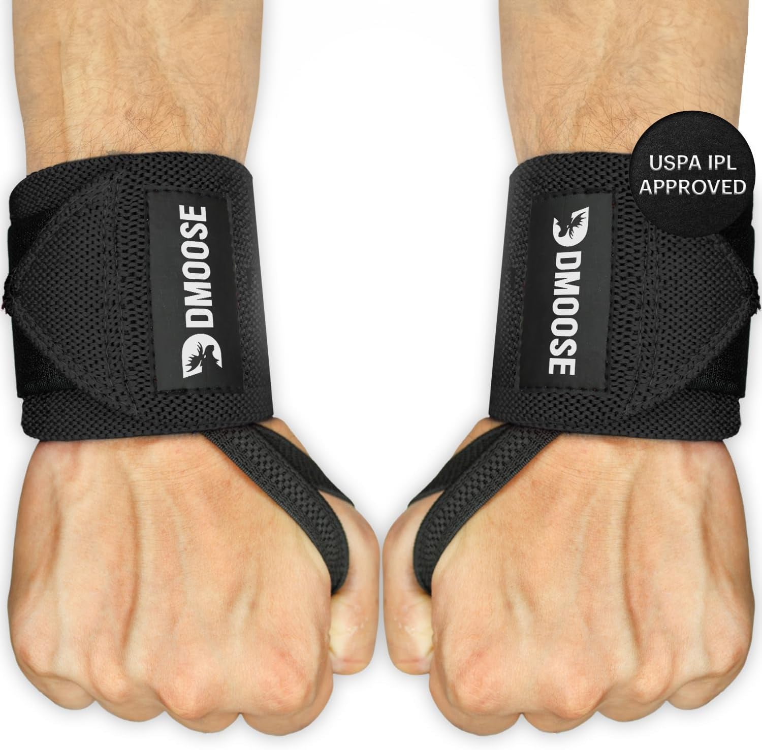 Wrist Wraps, Avoid Injury and Maximize Grip with Thumb Loop, 18" or 12" Gym Straps Pair, Wrist Straps for Weightlifting, Powerlifting, Bench Press, Bodybuilding, Deadlift Straps for Men & Women